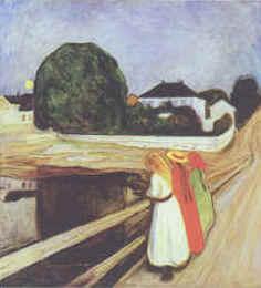 Edvard Munch The Girls on the Bridge oil painting image